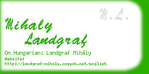 mihaly landgraf business card